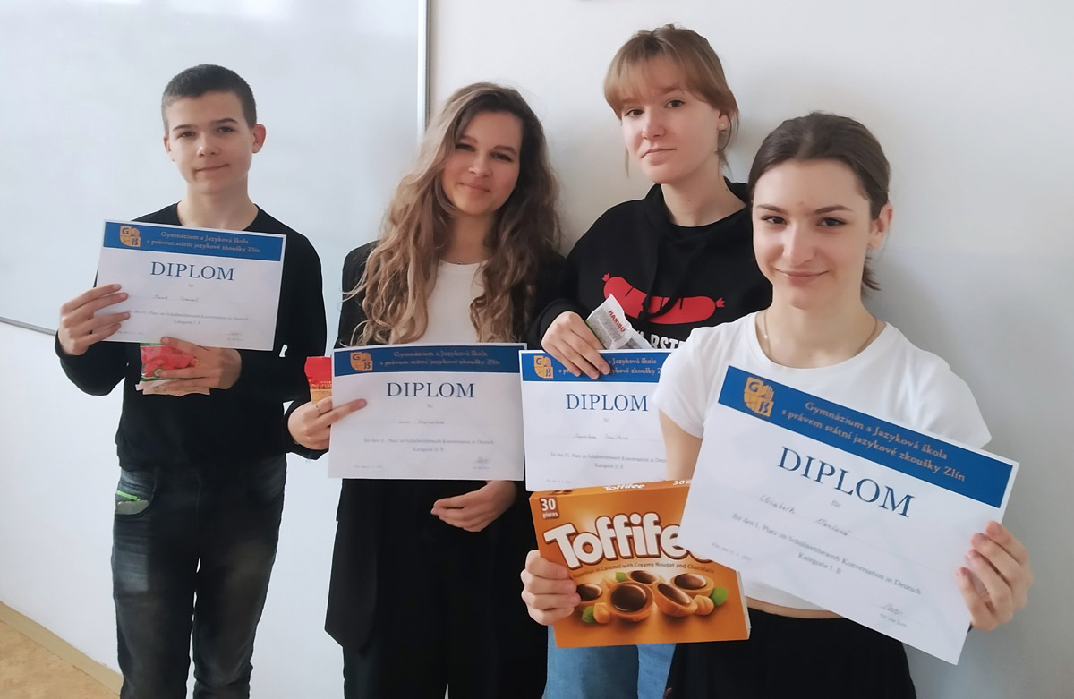 Výherci konverzační soutěže v&nbsp;němčině