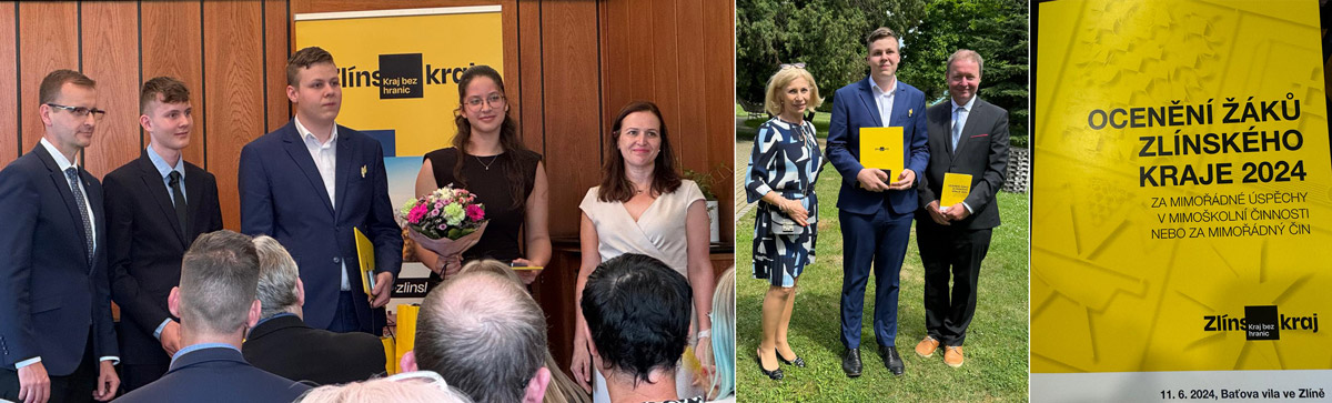 Pavel Pernička patří mezi oceněné studenty Zlínského kraje