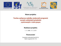 ESF projekt ESF projekt
