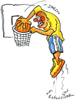 Ilustrace basketbalisty