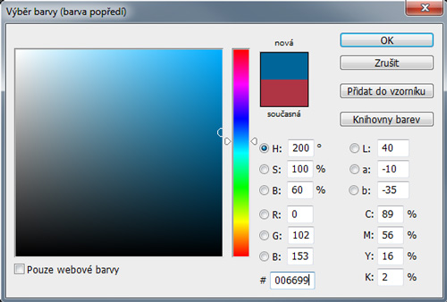 barva v Adobe Photoshopu