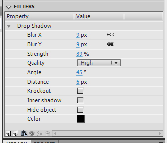 Filtr Drop Shadow